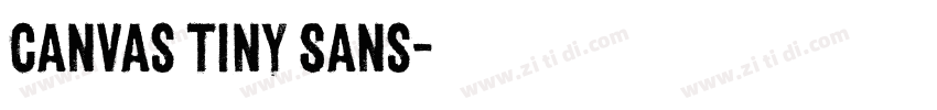 Canvas Tiny Sans字体转换 Canvas Tiny Sans字体转换